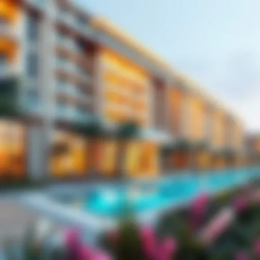 Elegant exterior architecture of Wasl Port Views Building 2