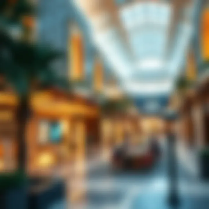 A panoramic view of the Golden Mile Galleria highlighting its community-focused spaces