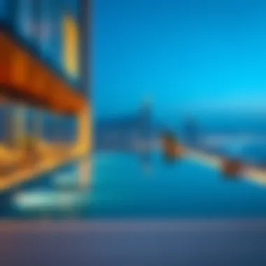 Infinity Pool Overlooking the Tecom Skyline Swimming pool area with stunning skyline view in Tecom