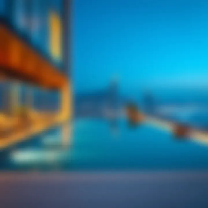 Infinity Pool Overlooking the Tecom Skyline Swimming pool area with stunning skyline view in Tecom