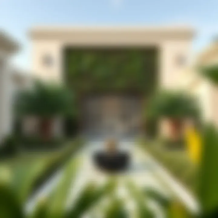 Elegant garden design in a high-end Dubai residence