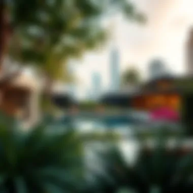 Tranquil garden retreat within a luxury urban environment