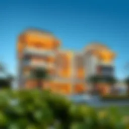 Stunning exterior view of Vida Emirates Hills Residences showcasing architectural elegance