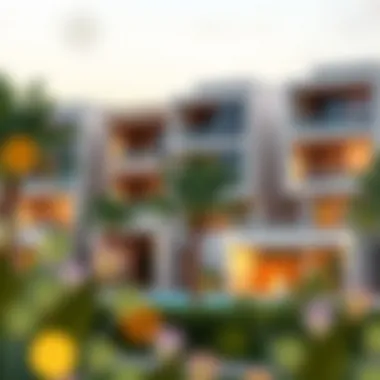 Luxurious residential properties in Warsan highlighting modern architecture