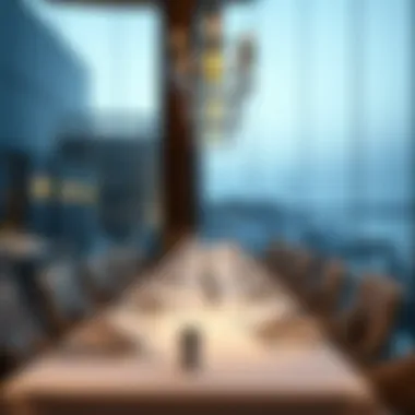 Elegant Dining Experience Overlooking the Marina Elegant dining setup overlooking the marina at Fairmont Abu Dhabi