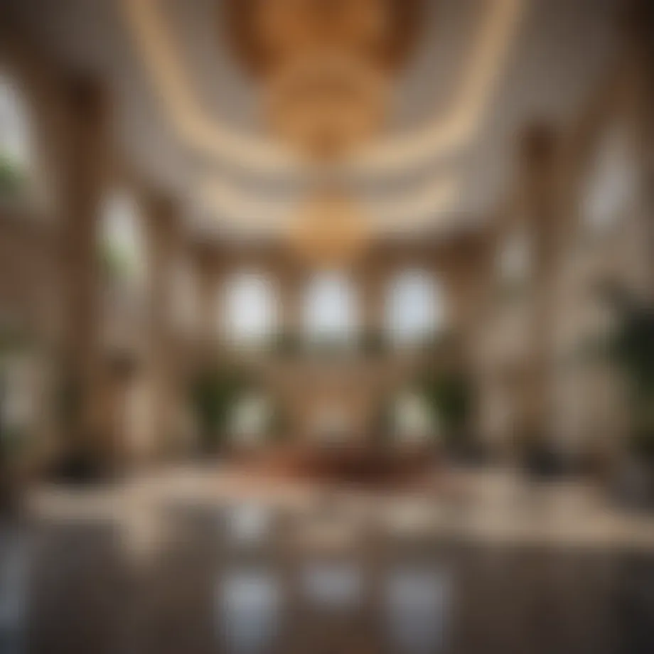 Lavish lobby interior of First Central Hotel Dubai