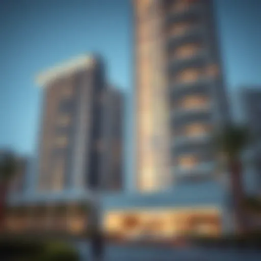 Modern Architectural Design of Garhoud Tower 1 Exterior view of Garhoud Tower 1 showcasing its modern architectural design