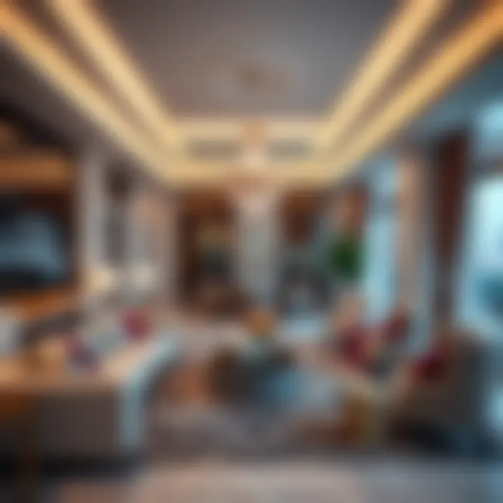 Elegance Redefined: Interior Luxury at Insignia Lavishly designed living room interior in a high-end apartment