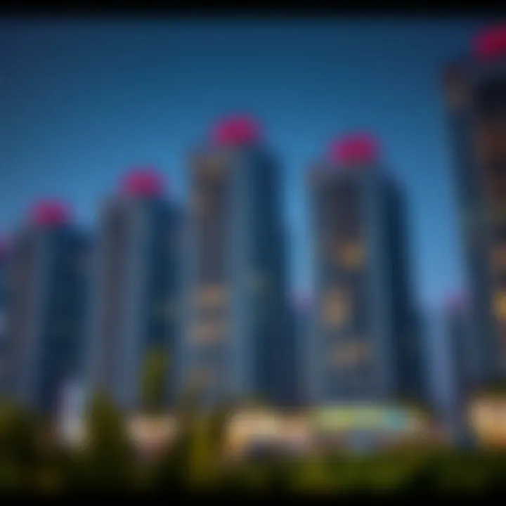 Modern real estate development indicating booming market