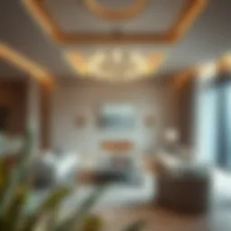 Luxurious living room in Jood Residence Al Qusais