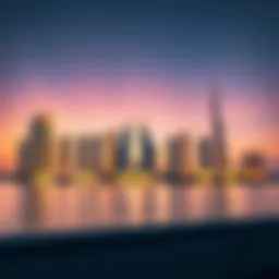 Luxurious Lamtara skyline at dusk