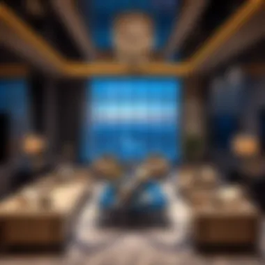 Opulent living room with modern decor