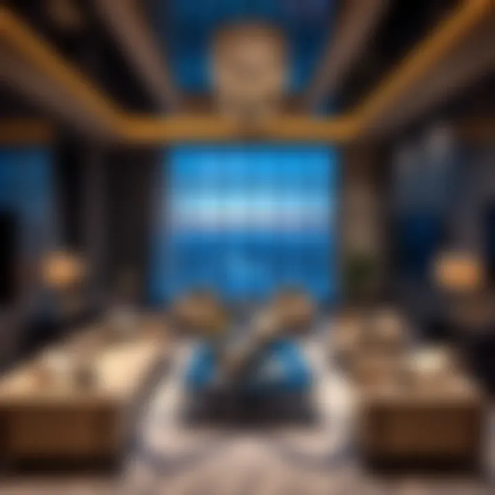 Opulent living room with modern decor