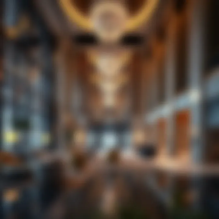 Luxurious lobby interior of Liv Residence Marina