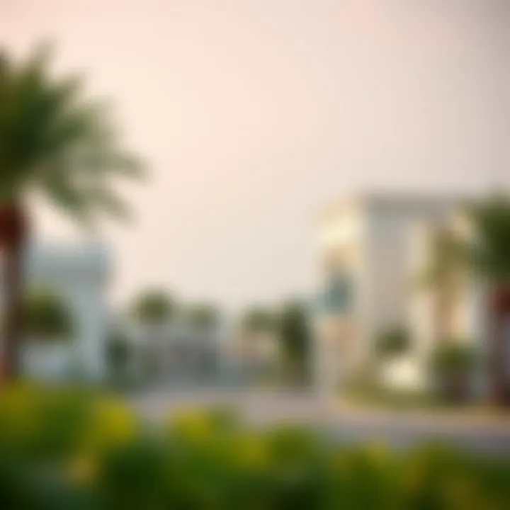 Serene neighborhood surrounding the Liwa Residence.