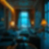 Luxury apartment interior showcasing opulent furnishings