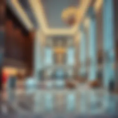 Luxurious lobby interior design of Mai Tower