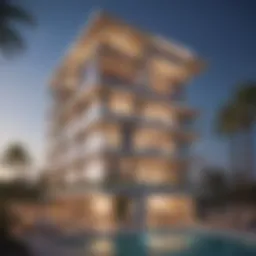 Stunning view of Majan One Residences showcasing modern architecture