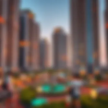 Luxurious apartments in the vicinity of Dubai Sports City emphasizing high-end living