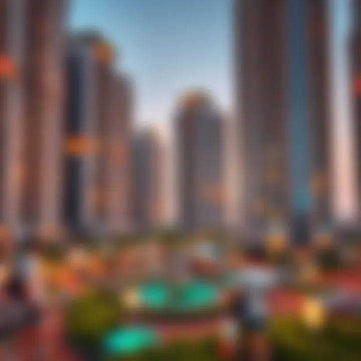 Luxurious apartments in the vicinity of Dubai Sports City emphasizing high-end living