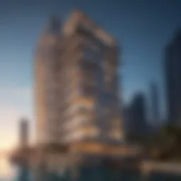 Stunning architecture of Marina Suites Building