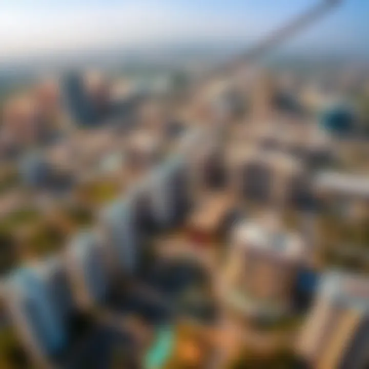 Aerial view of Marwa Heights and surrounding area