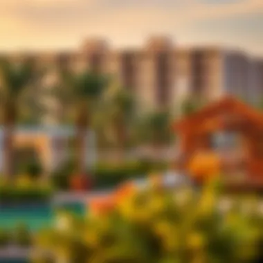 Recreation area with amenities at Marwa Heights
