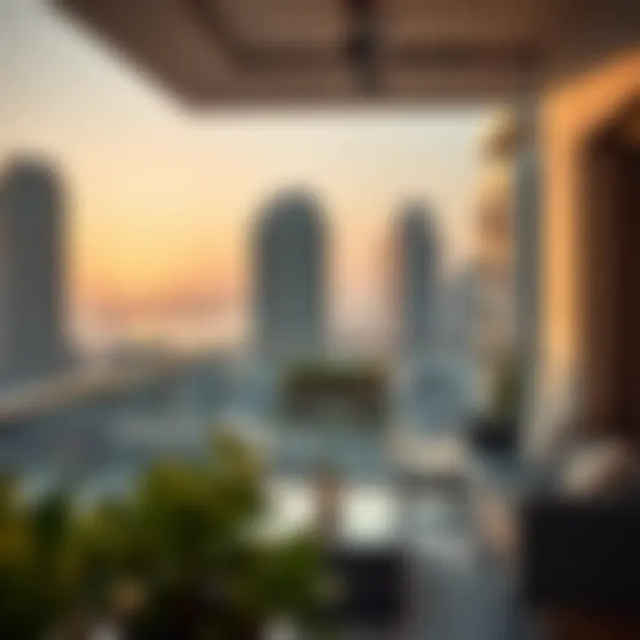 Stunning view from a furnished balcony