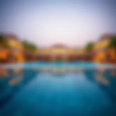 Luxurious Pool Area in Nad Al Hamar Luxurious swimming pool and recreational area in Nad Al Hamar