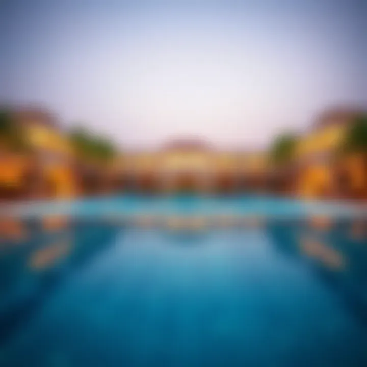 Luxurious Pool Area in Nad Al Hamar Luxurious swimming pool and recreational area in Nad Al Hamar