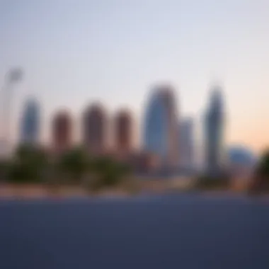 Nad Al Hamar Skyline Stunning skyline of Nad Al Hamar showcasing luxurious buildings