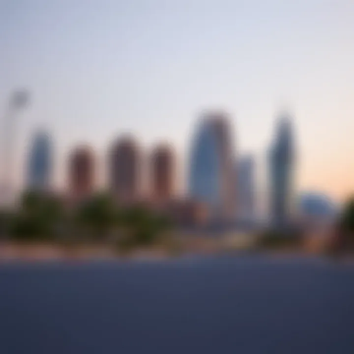 Nad Al Hamar Skyline Stunning skyline of Nad Al Hamar showcasing luxurious buildings