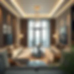 Modern apartment interior showcasing luxury furnishings