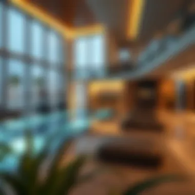 Amenities available in a hotel apartment including pool and gym