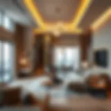 Luxurious hotel apartment interior showcasing modern design