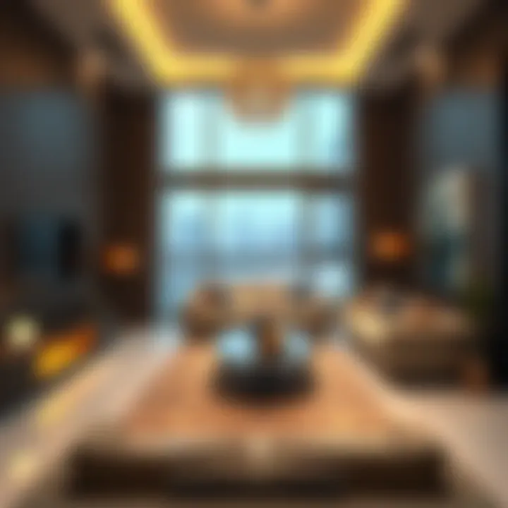 Luxurious interior of a 2 BHK apartment in Dubai showcasing modern design