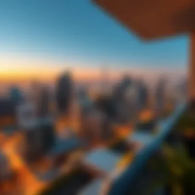 Scenic view from the balcony of Noor Apartments overlooking the city