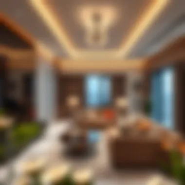 Luxurious living room interior of a Noor Apartment