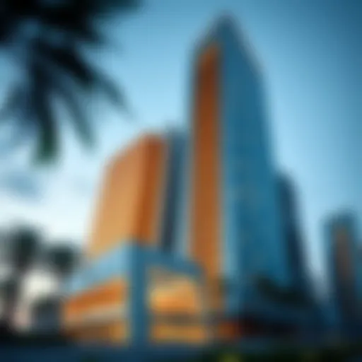 Striking facade of Nuaimia One Tower showcasing modern architecture