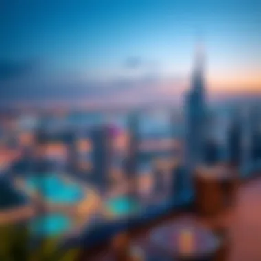 Panoramic Terrace View Panoramic view from the terrace of Nuaimia One Tower overlooking Dubai