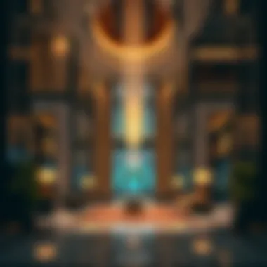 Luxurious lobby interior of Nuaimia Towers with elegant design elements