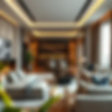 Luxurious apartment interior featuring modern design and high-end finishes