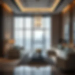 Luxurious living room interior of Pagani Apartments