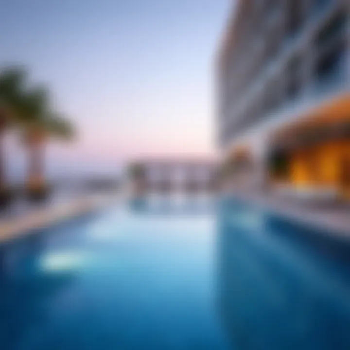 Luxurious Outdoor Pool Area at Pagani Apartments Serene outdoor pool area of Pagani Apartments