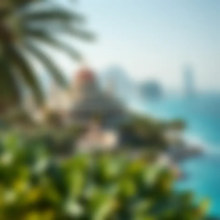 Lush Landscapes of Palm Jumeirah Beautiful landscape featuring lush greenery and stunning architecture