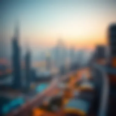 Dubai Skyline: A Glimpse of Luxury Living Stunning skyline view of Dubai with luxury residences