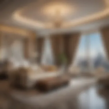 Opulent Suite Interiors at Paramount Tower Luxurious interior of a suite at the Paramount Tower Hotel & Residences highlighting opulent design
