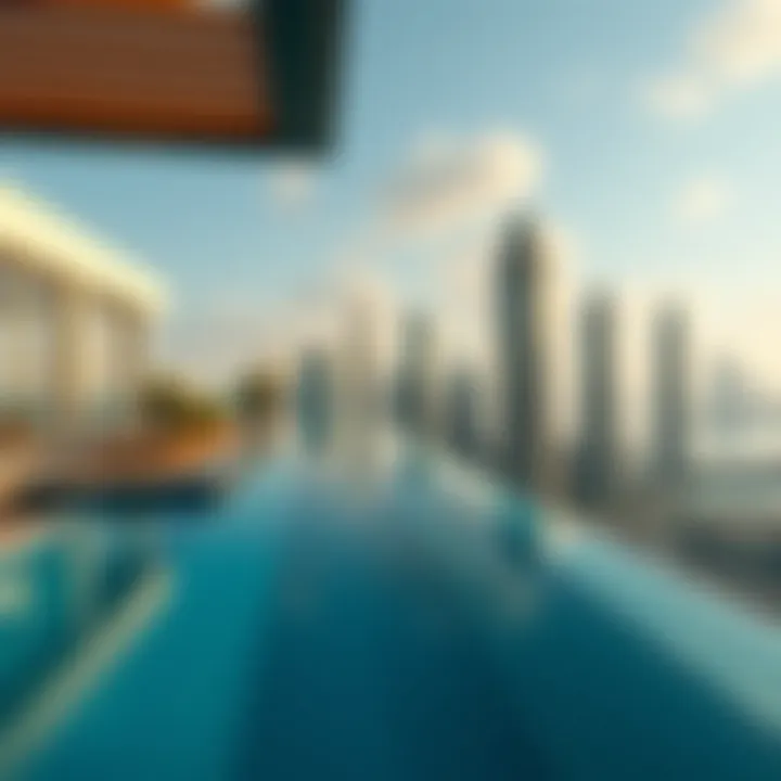 Stunning rooftop pool overlooking the Dubai skyline