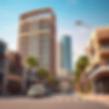 Vibrant neighborhood surrounding Park Central Tower