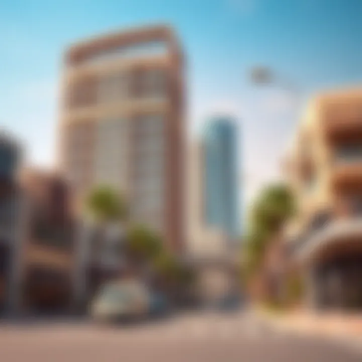 Vibrant neighborhood surrounding Park Central Tower